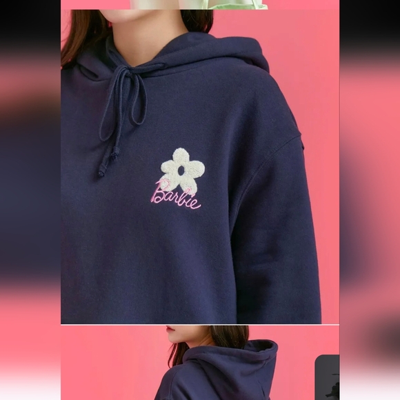 NWOT chuu - [Barbie Flower] Kangaroo Zip Hoodie RARE limited edition korea - Picture 6 of 10